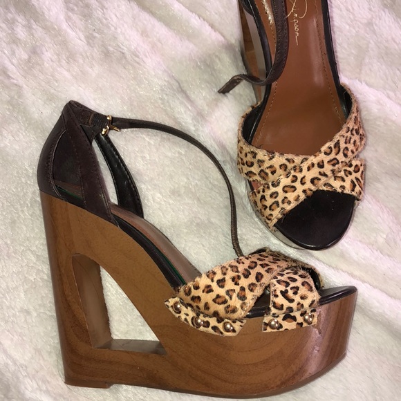Jessica Simpson Shoes - Brown and leopard wedges